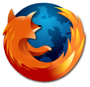 Firefox Logo, showing a fox around the globe
